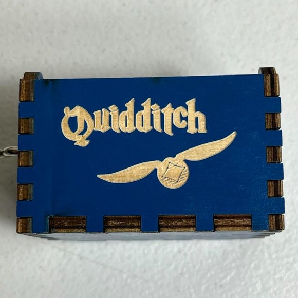 Harry Potter Hand Crank Wooden Music Box Blue Wizard Movie - Picture 5 of 8